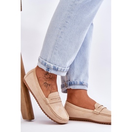 FC3 Mocasines Clásicos Mujer Ante Beige Ivana 4