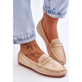 FC3 Mocasines Clásicos Mujer Ante Beige Ivana 5