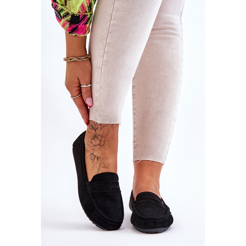 FC3 Mocasines Clásicos Mujer Ante Negro Ivana 1