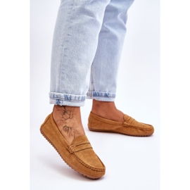 FC3 Mocasines de mujer Camel Ivana Classic Suede marrón 2
