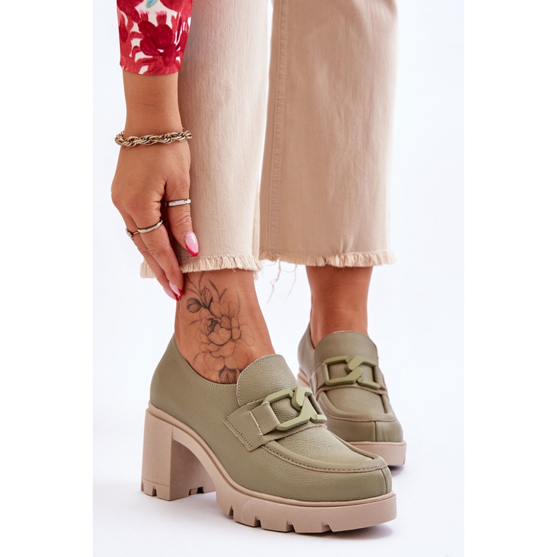 Lemar Zapatos Brogue Elegantes En El Tacón Con Decoración Harmell Verde 1 Lemar Zapatos Brogue Elegantes En El Tacón Con Decoración Harmell Verde 1