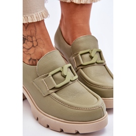 Lemar Zapatos Brogue Elegantes En El Tacón Con Decoración Harmell Verde 6