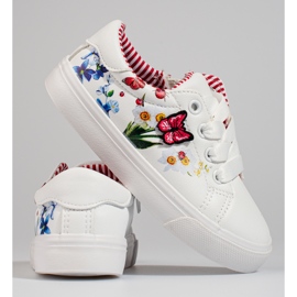 W. Potocki Deportivas blancas para niña con mariposa Potocki blanco 3