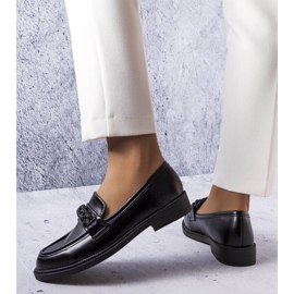 BM Mocasines elegantes negros con pedrería de Colette 1