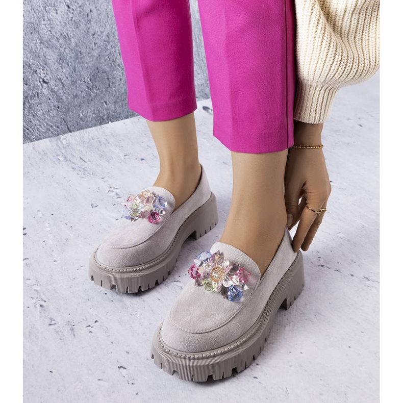 PA1 Zapatos brogue grises con cristales de Levasseur 1