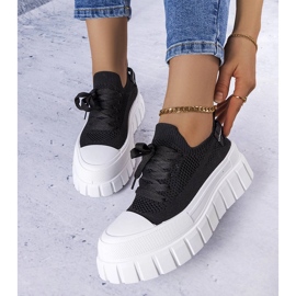 Zapatillas negras plataforma Dubeau negro 2