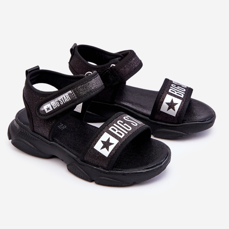 Sandalias Infantiles Velcros Big Star LL374192 Negro 1