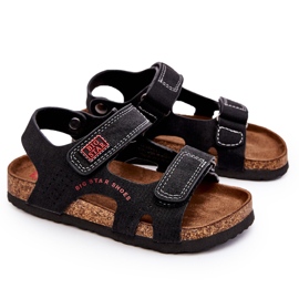 Sandalias Infantiles Ligeras Velcros Big Star LL374141 Negro 7