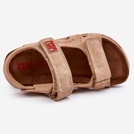 Sandalias Infantiles Ligeras Velcros Big Star LL374140 Beige marrón 2