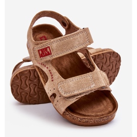 Sandalias Infantiles Ligeras Velcros Big Star LL374140 Beige marrón 3
