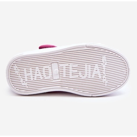 Bailarinas Infantiles Con Velcro Estampado Selah Azul Marino Y Rosa rosado 10