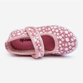 Bailarinas Infantiles Con Velcro Estampado Selah Rosa rosado 11