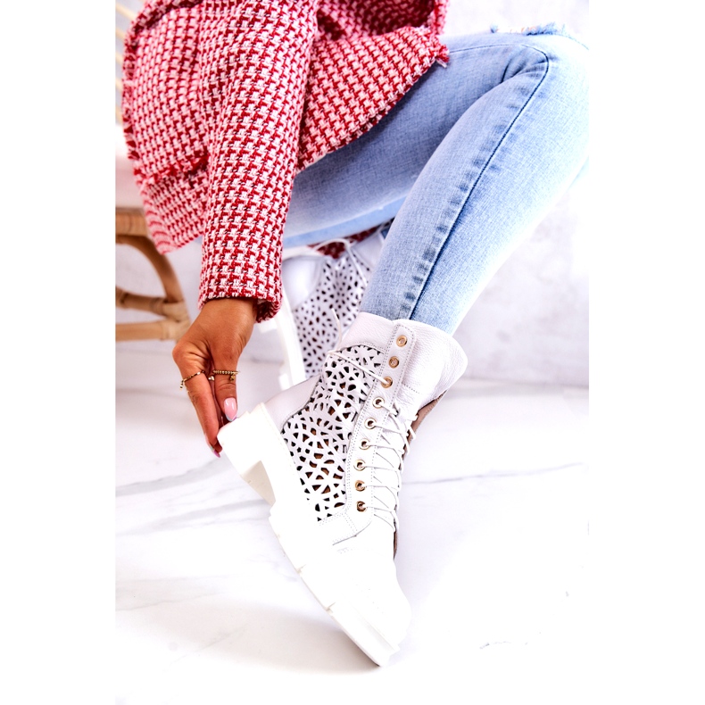 FILIPCZYK Botas de piel caladas Aileen blancas blanco 3 FILIPCZYK Botas de piel caladas Aileen blancas blanco 3