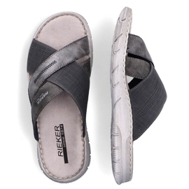 Cómodas zapatillas de hombre grises Rieker 25289-45 10