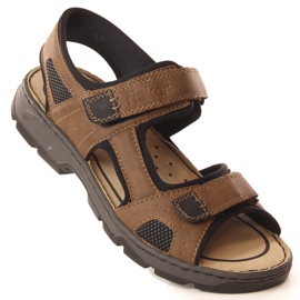 Sandalias hombre cómodas marrones con velcros Rieker 26156-25 marrón 1 Sandalias hombre cómodas marrones con velcros Rieker 26156-25 marrón 1