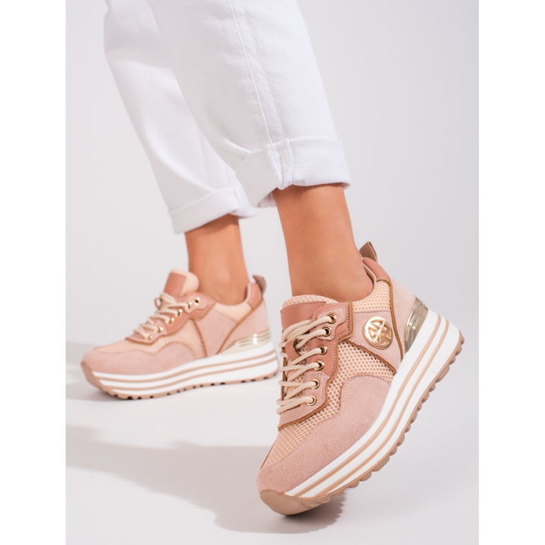 W. Potocki Deportivas mujer con cordones Potocki polvo rosado 1 W. Potocki Deportivas mujer con cordones Potocki polvo rosado 1