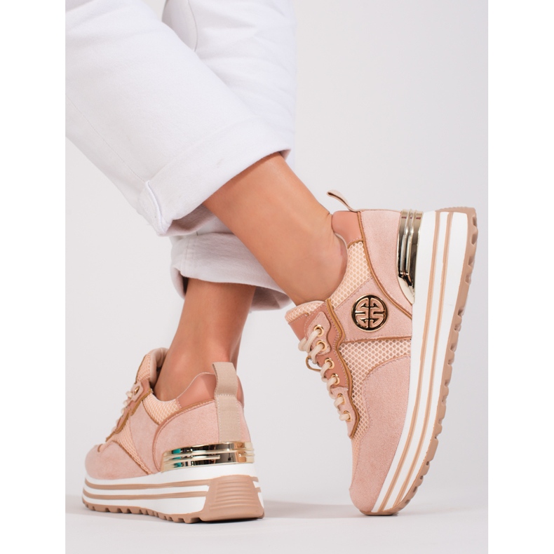 W. Potocki Deportivas mujer con cordones Potocki polvo rosado 2 W. Potocki Deportivas mujer con cordones Potocki polvo rosado 2