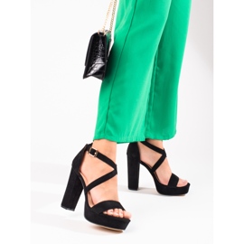 Sandalias negras tacón Shelovet negro 1