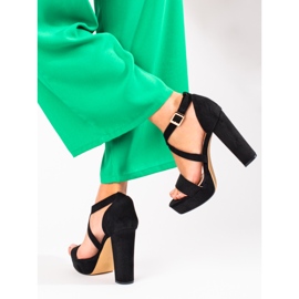 Sandalias negras tacón Shelovet negro 3