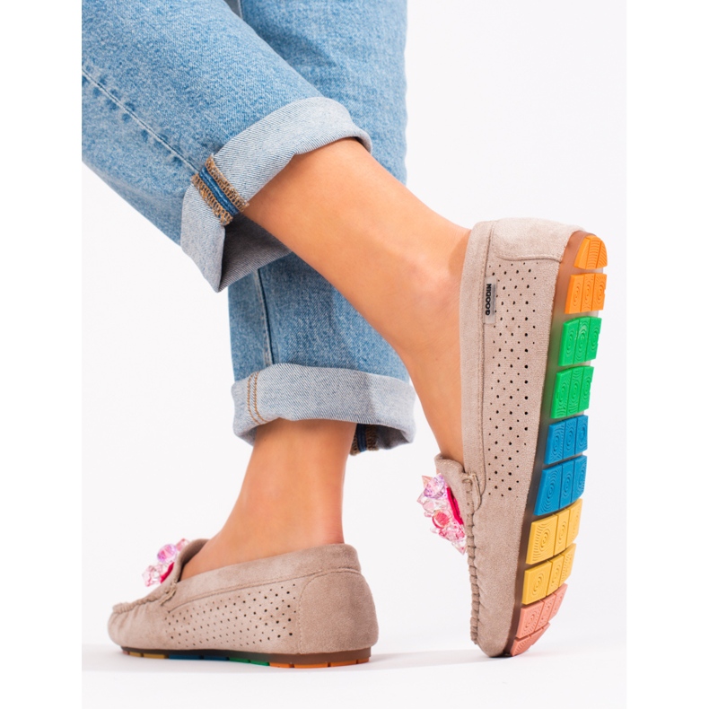 Mocasines mujer ante Shelovet beige 2