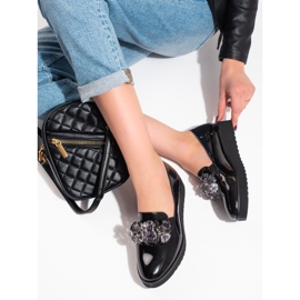 Mocasines de mujer con plataforma lacados Vinceza negro 3