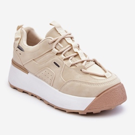 PS1 Deportivas Mujer Plataforma Beige Claro Dakari 6