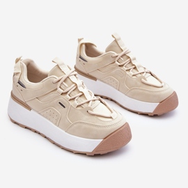 PS1 Deportivas Mujer Plataforma Beige Claro Dakari 8