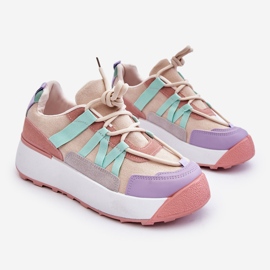 PS1 Deportivas Mujer Ante Plataforma Beige Rosa Rohan rosado 1