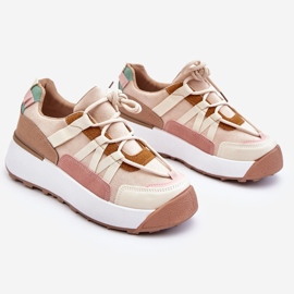 PS1 Deportivas Mujer Ante Plataforma Beige-Marrón Rohan 4