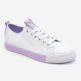 Zapatillas Clásicas Mujer Blanco-Morado Ville 10