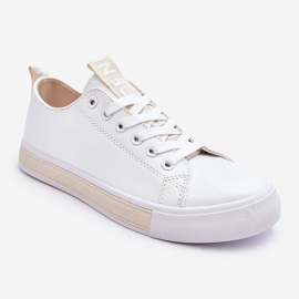Zapatillas Clásicas de Mujer Blanco y Beige 9