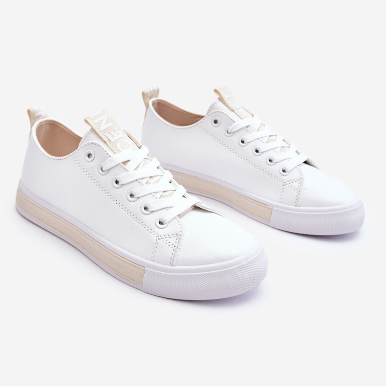 Zapatillas Clásicas de Mujer Blanco y Beige 1