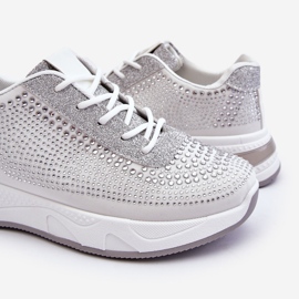 PS1 Deportivas Mujer Con Circonitas Blanco Raiden gris 1