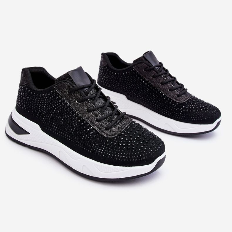 Zapatillas Mujer Con Circonitas Negras Raiden negro 1