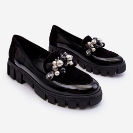 Mocasines Mujer Con Plataforma Laura Messi 2392 Negro 2