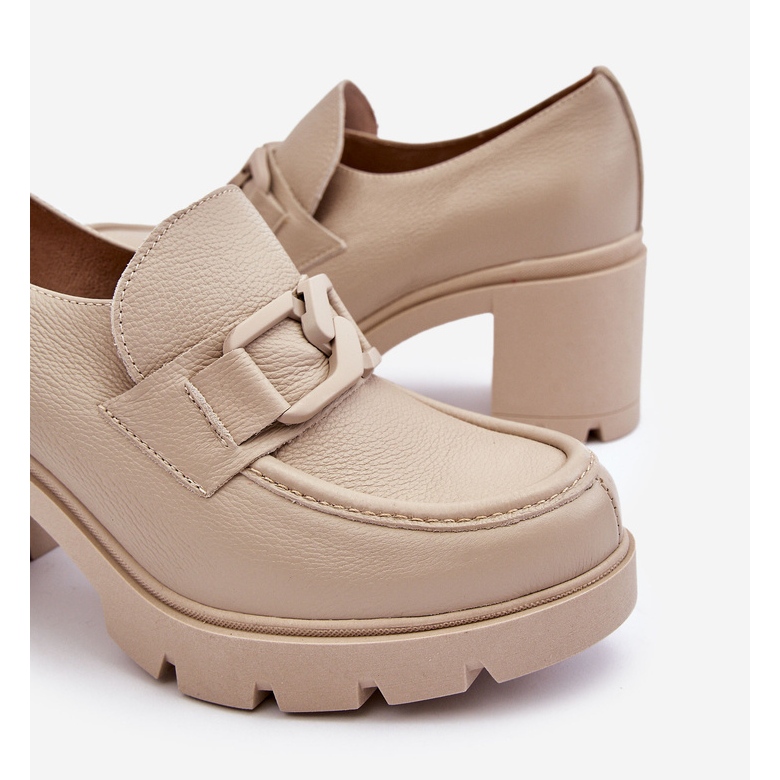 Lemar Zapatos elegantes en un pilar con una decoración Harmell beige 1