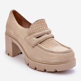 Lemar Zapatos Plataforma Y Tacón Grueso De Ante Arabell Beige Claro 10