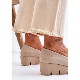 Lemar Mocasines con cuña de charol en beige Felicita 6
