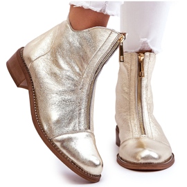 Botas Piel Cremallera Nicole 2785/007 Oro dorado 11