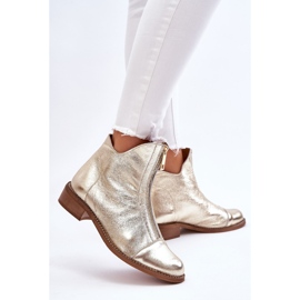 Botas Piel Cremallera Nicole 2785/007 Oro dorado 3