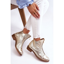 Botas Piel Cremallera Nicole 2785/007 Oro dorado 9