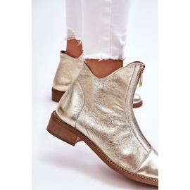 Botas Piel Cremallera Nicole 2785/007 Oro dorado 7