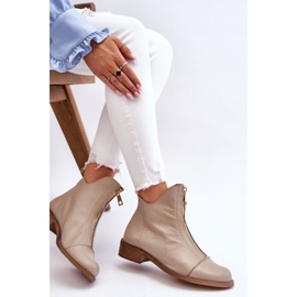 Botas Piel Cremallera Nicole 2785/008 Beige 6