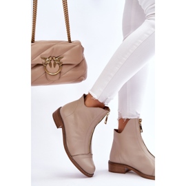 Botas Piel Cremallera Nicole 2785/008 Beige 7