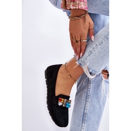 Mocasines Mujer Ante Cristales Negro Lucille 2