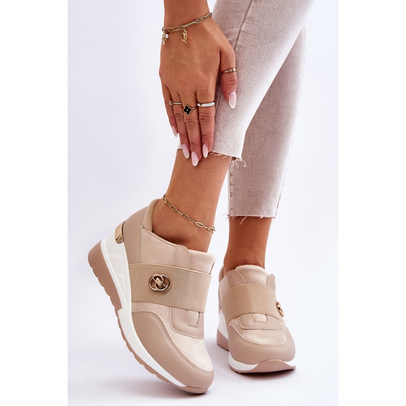 Deportivas Mujer Sin Cordones Beige Jonas 1 Deportivas Mujer Sin Cordones Beige Jonas 1