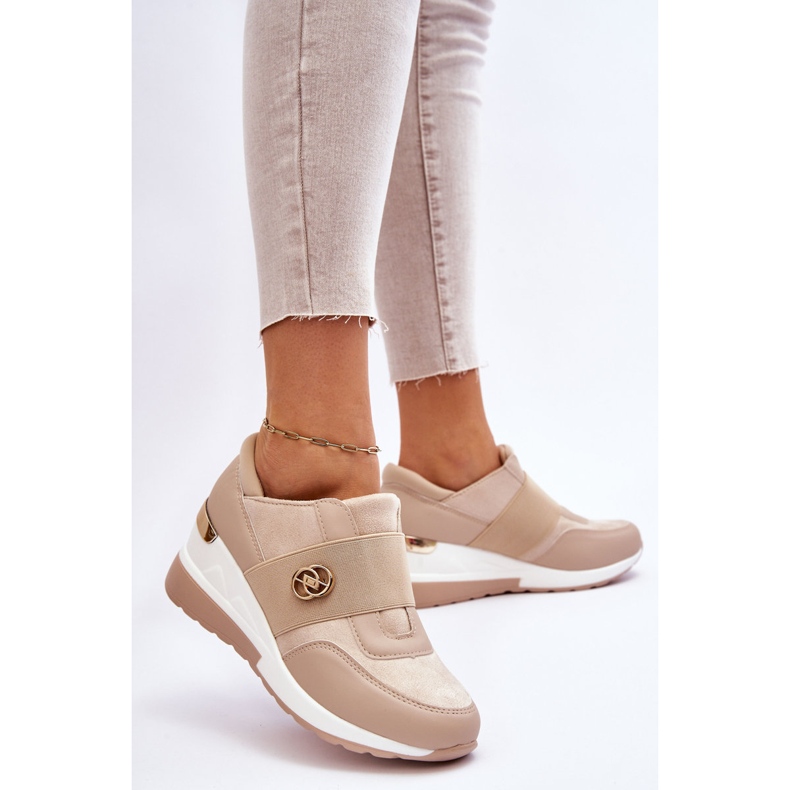 Deportivas Mujer Sin Cordones Beige Jonas 2 Deportivas Mujer Sin Cordones Beige Jonas 2
