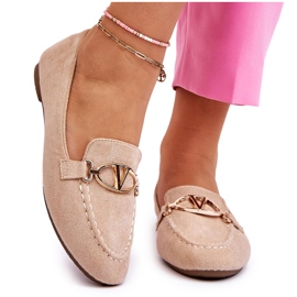 Vinceza Mocasines De Ante Con Elemento Decorativo Caña Beige 8