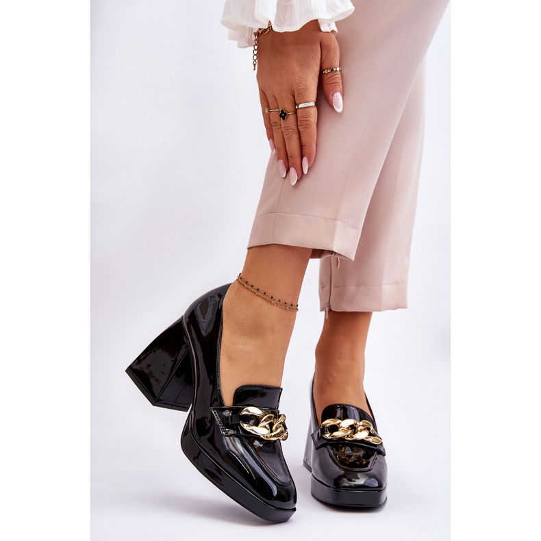 Vinceza bombas en tacones masivos negro nataly 1