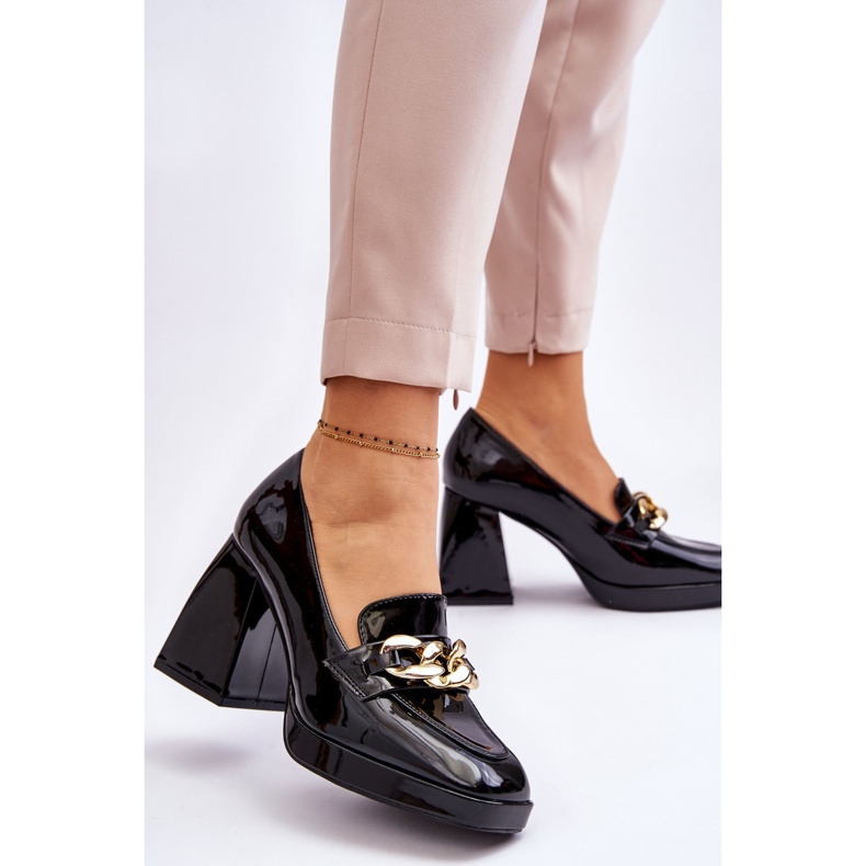 Vinceza bombas en tacones masivos negro nataly 2